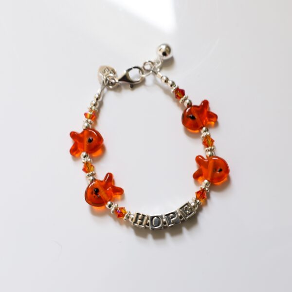 DORY FISH NAME BRACELET (TROPICAL ORANGE)